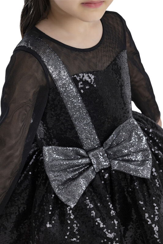 Black Sequined Girl's Dress 3-7 AGE - 6