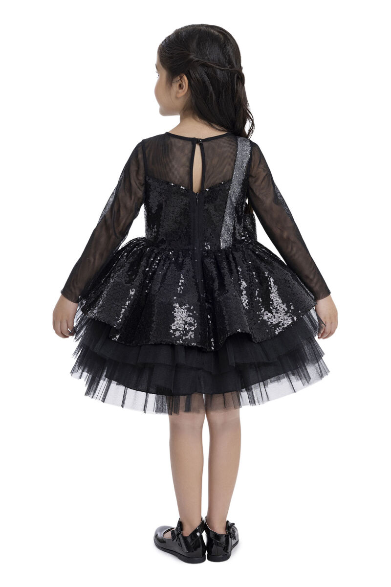 Black Sequined Girl's Dress 3-7 AGE - 7