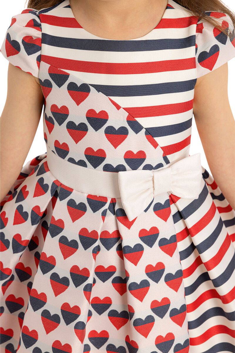 Navy Girls Heart Dress 6-24 MONTH - 3