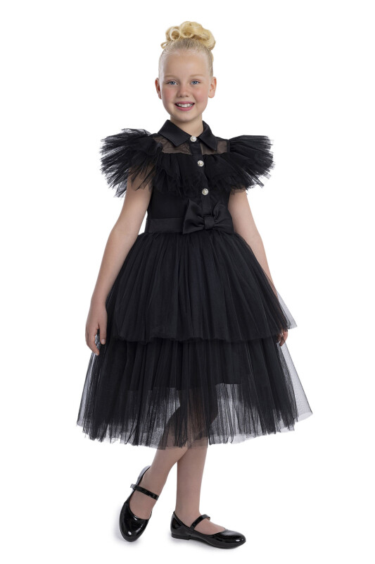 Black Wednesday Dress for Girls 8-12 AGE - 3