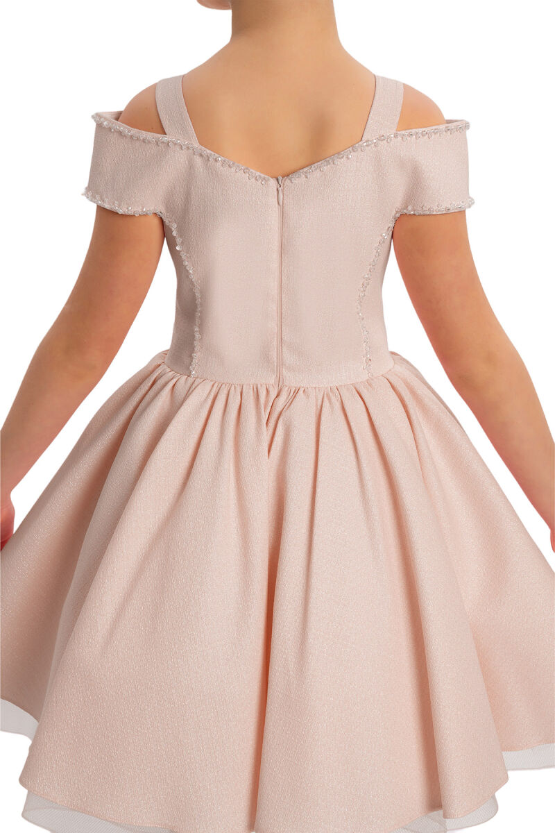Pink Girls Princess Collar Dress 8-12 AGE - 6