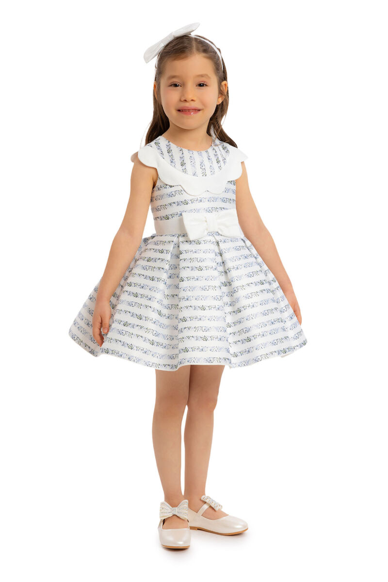 Blue Scallop-neck Girl Child Dress 6-24MONTH - 2