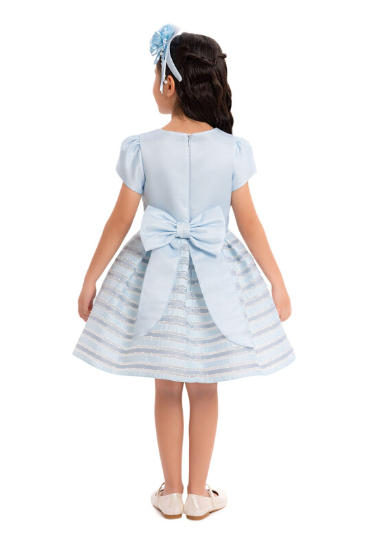 Blue Girls Striped Dress 3-7 AGE - 6