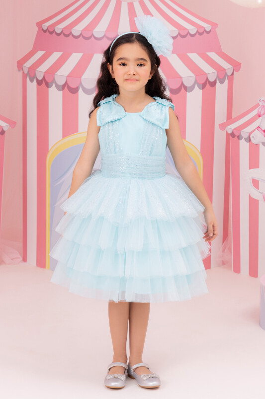 Mint Girls Layered Tulle Dress 3-7 AGE - 7