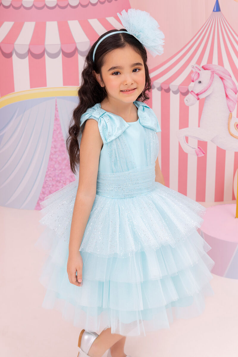 Mint Girls Layered Tulle Dress 3-7 AGE - 8