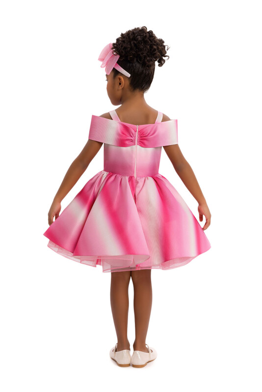 Fuchsia Girls Princess Collar Dress 3-7 AGE - 5