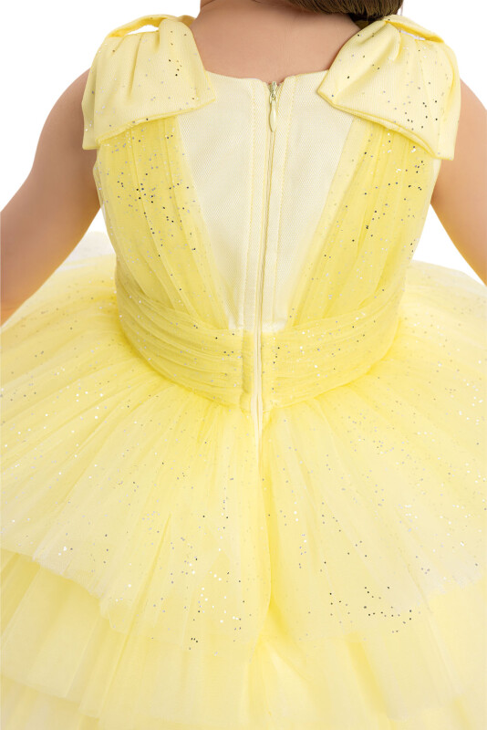 Yellow Girls Layered Tulle Dress 6-24 MONTH - 5