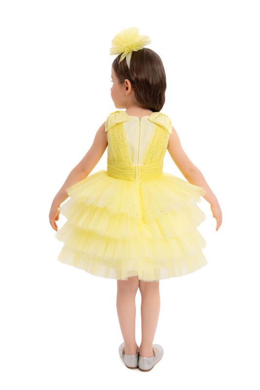 Yellow Girls Layered Tulle Dress 6-24 MONTH - 6