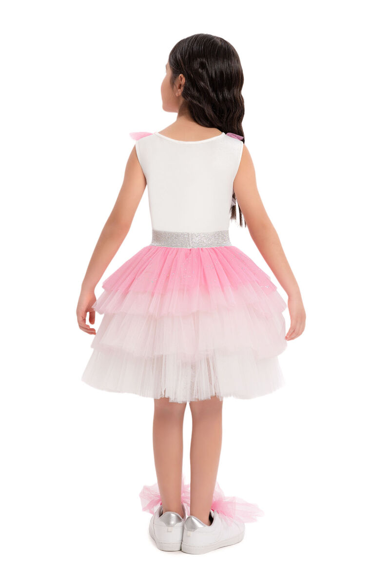 CandyPink Girls Sparkling Tiered Tulle Skirt and Ruffle Top Set 3-7 AGE - 5