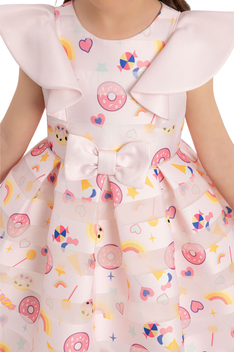 Pink Girls Dress with Donut 6-24 MONTH - 4