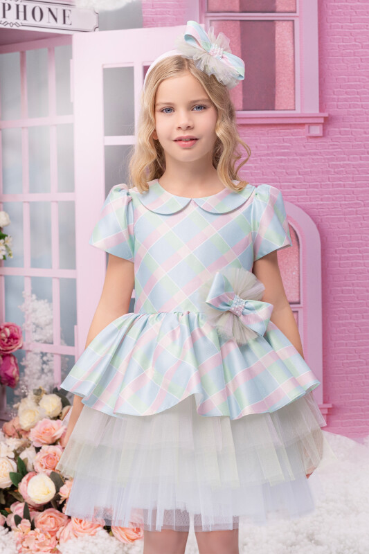 Colorful Girls Tiered Skirted Dress 3-7 AGE - 7