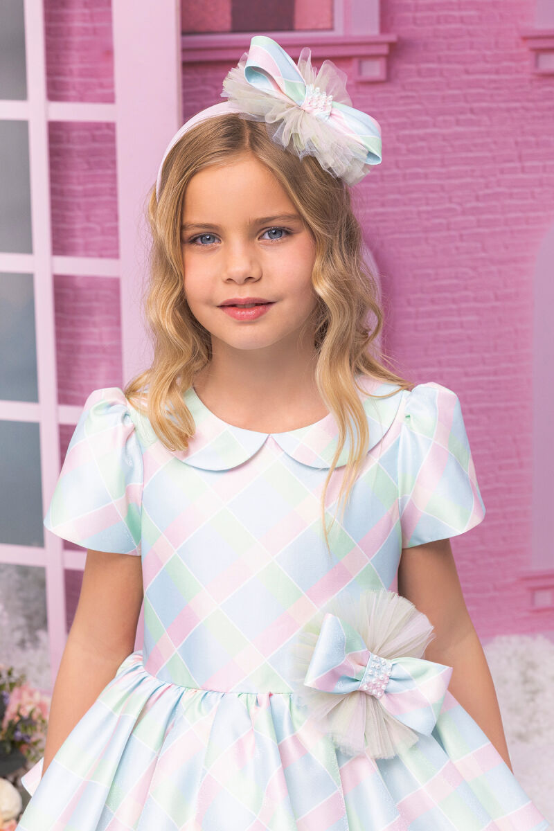 Colorful Girls Tiered Skirted Dress 3-7 AGE - 9