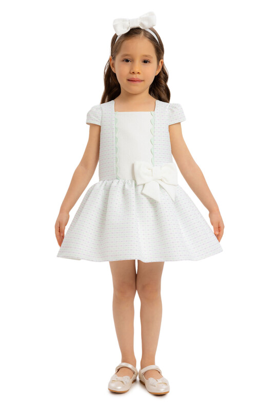 Mint Square-neck Girl Child Dress 6-24 MONTH 