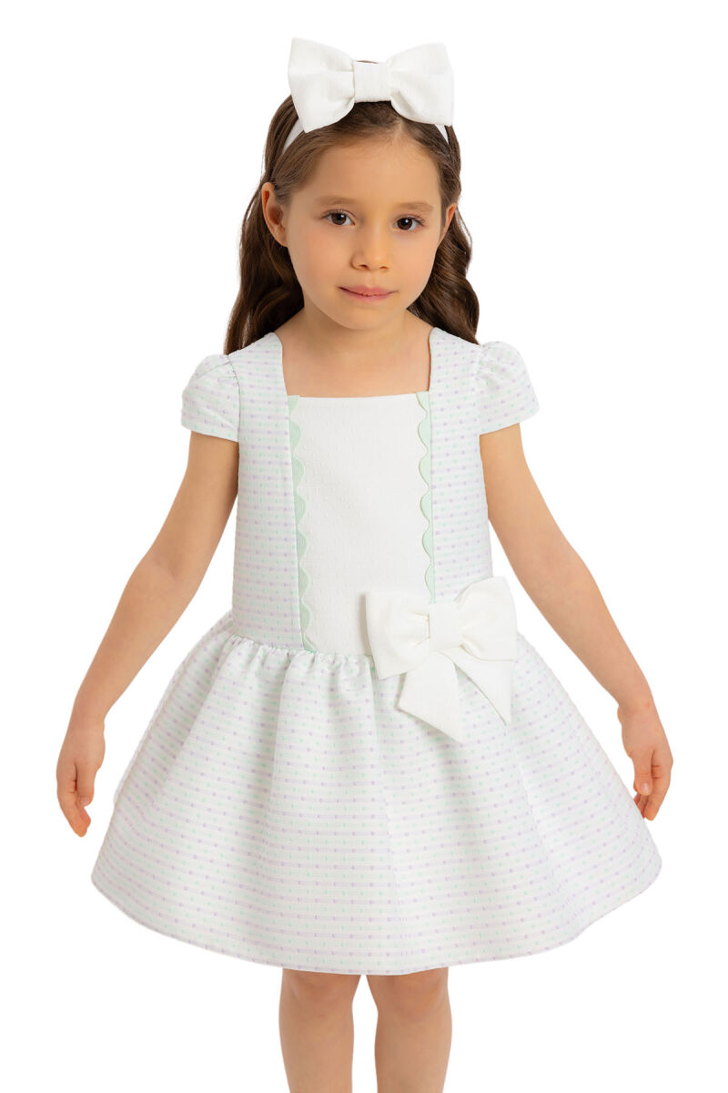 Mint Square-neck Girl Child Dress 6-24 MONTH - 2