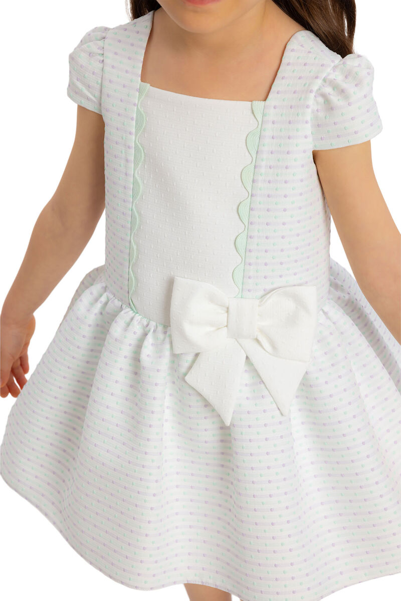 Mint Square-neck Girl Child Dress 6-24 MONTH - 3