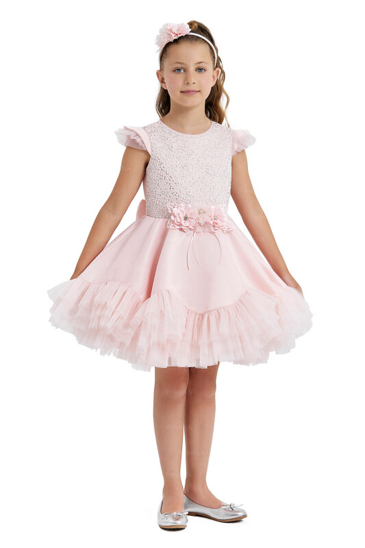 Powder Pearl Plated Dress 4-8 AGE 33013PR - 2