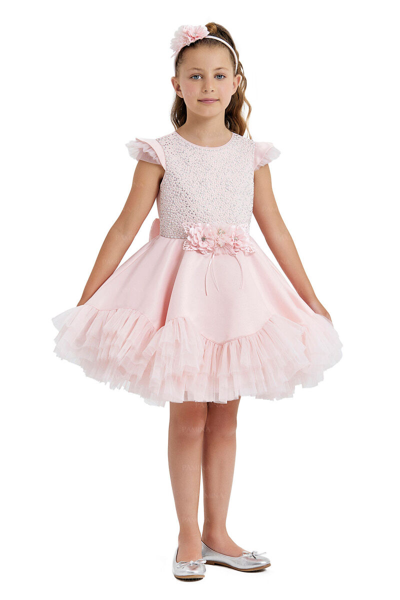 Powder Pearl Plated Dress 4-8 AGE 33013PR - 2