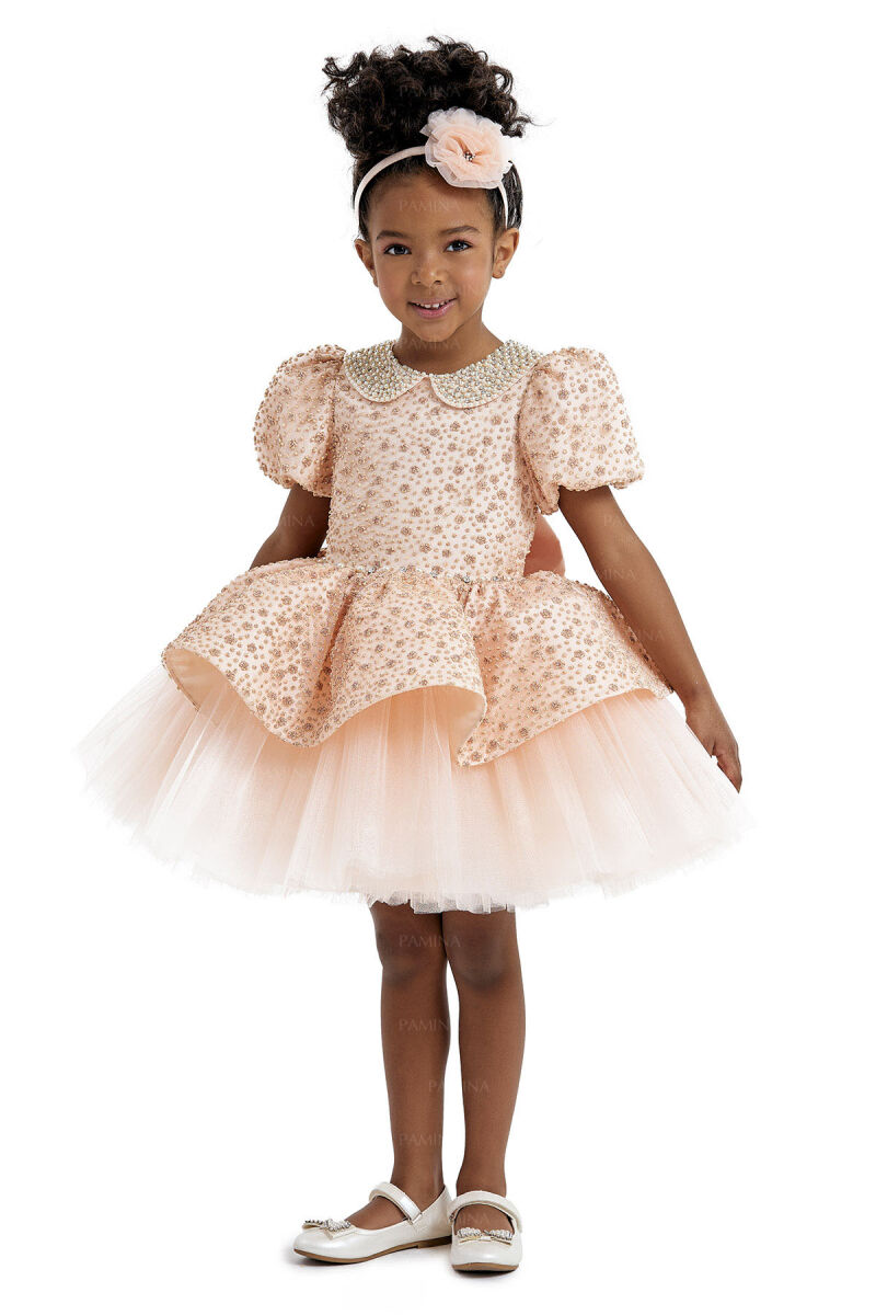 Salmon Baby Collared and Tutu Dress 2-6 AGE 33116PR - 7