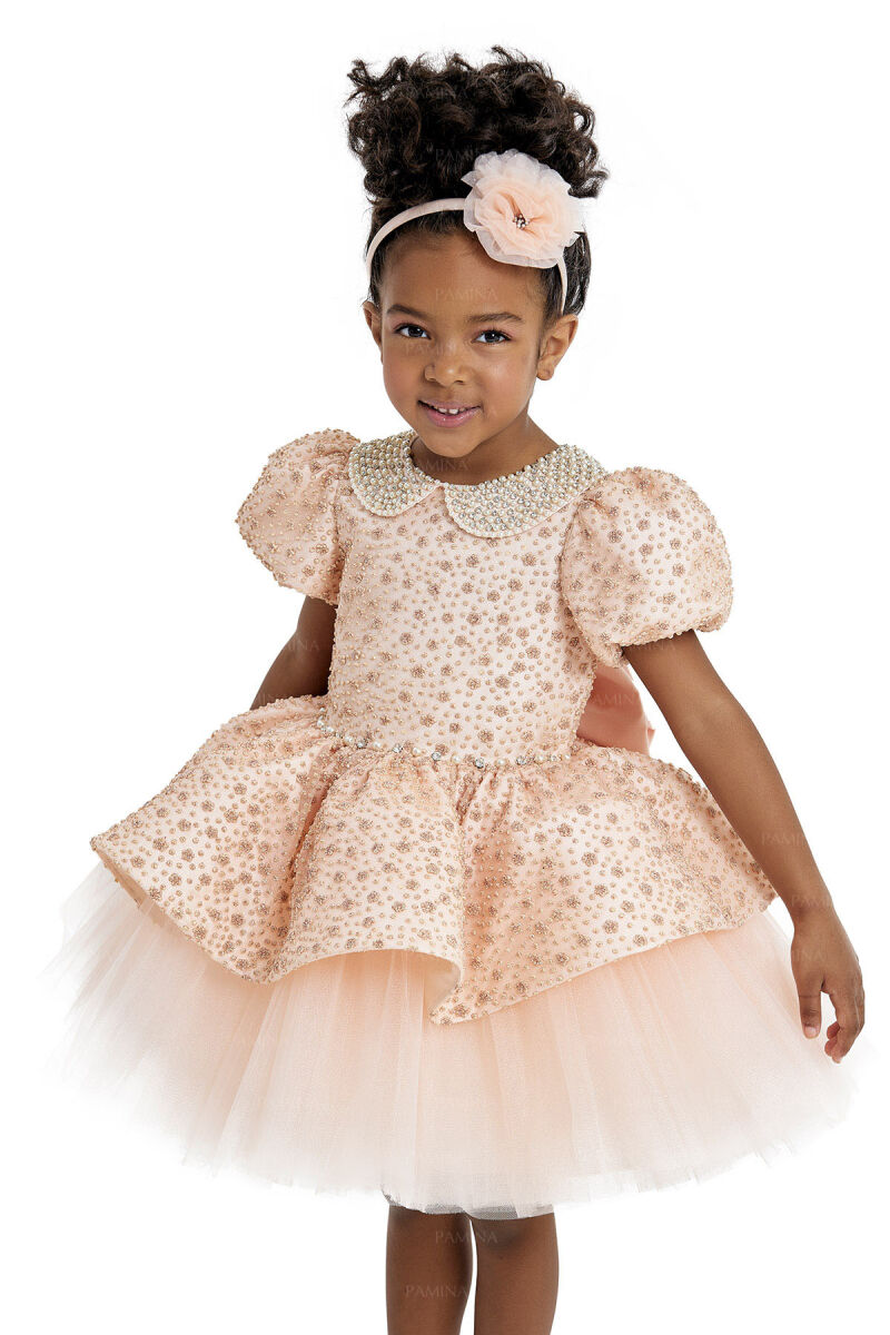 Salmon Baby Collared and Tutu Dress 2-6 AGE 33116PR - 8