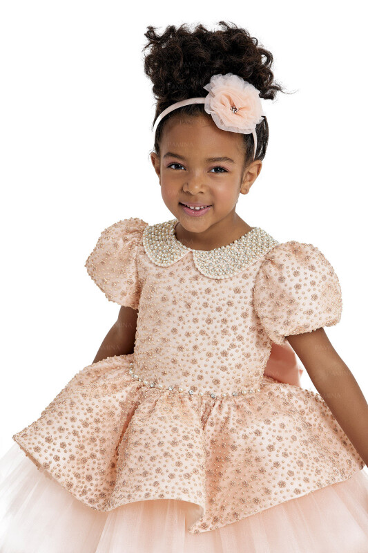 Salmon Baby Collared and Tutu Dress 2-6 AGE 33116PR - 9