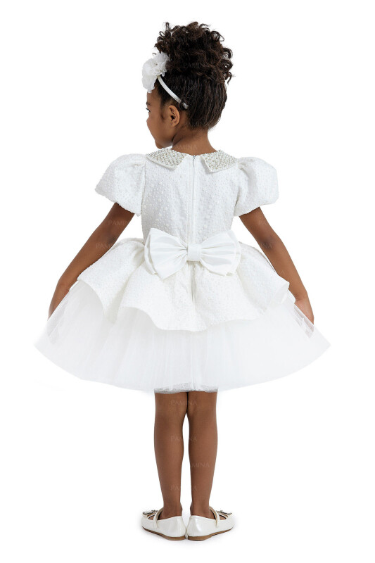 Ecru Baby Collared and Tutu Dress 2-6 AGE 33116PR - 5