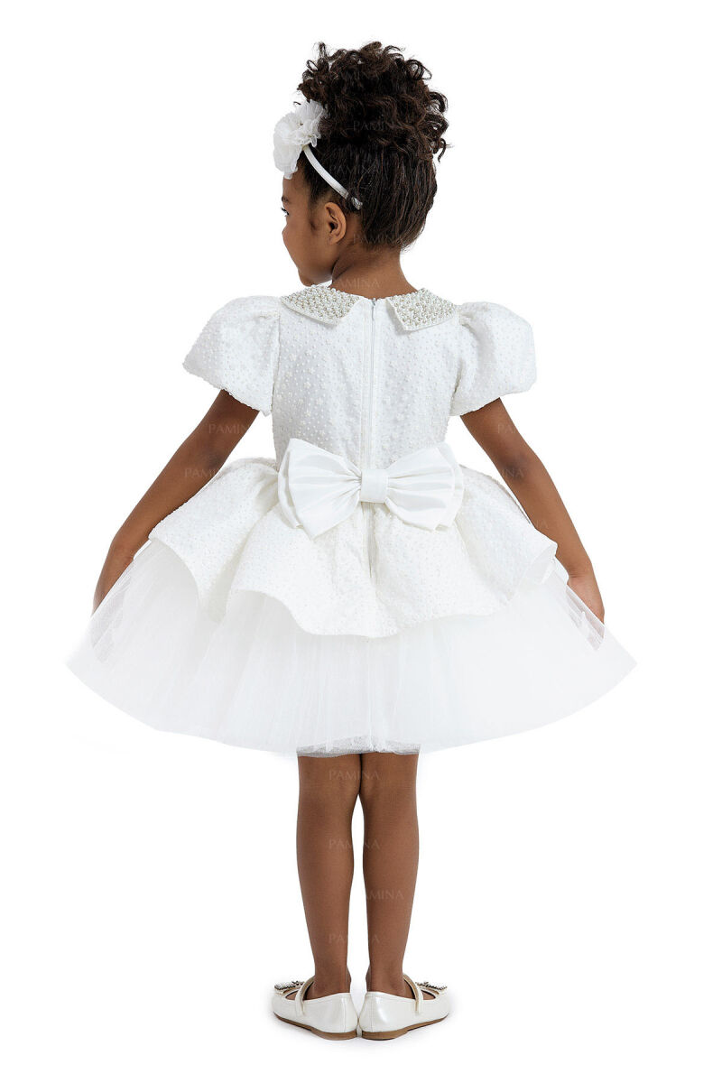 Ecru Baby Collared and Tutu Dress 2-6 AGE 33116PR - 5