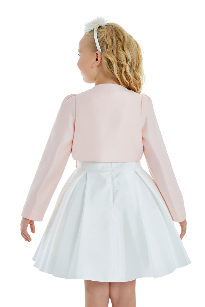 Powder Girl Embroidered Satin Bolero 4-8 AGE 32236PR - 4
