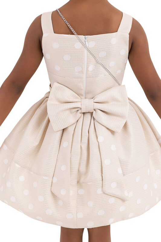 Beige Strappy dress for girls 2-6 AGE 33243PR - 6
