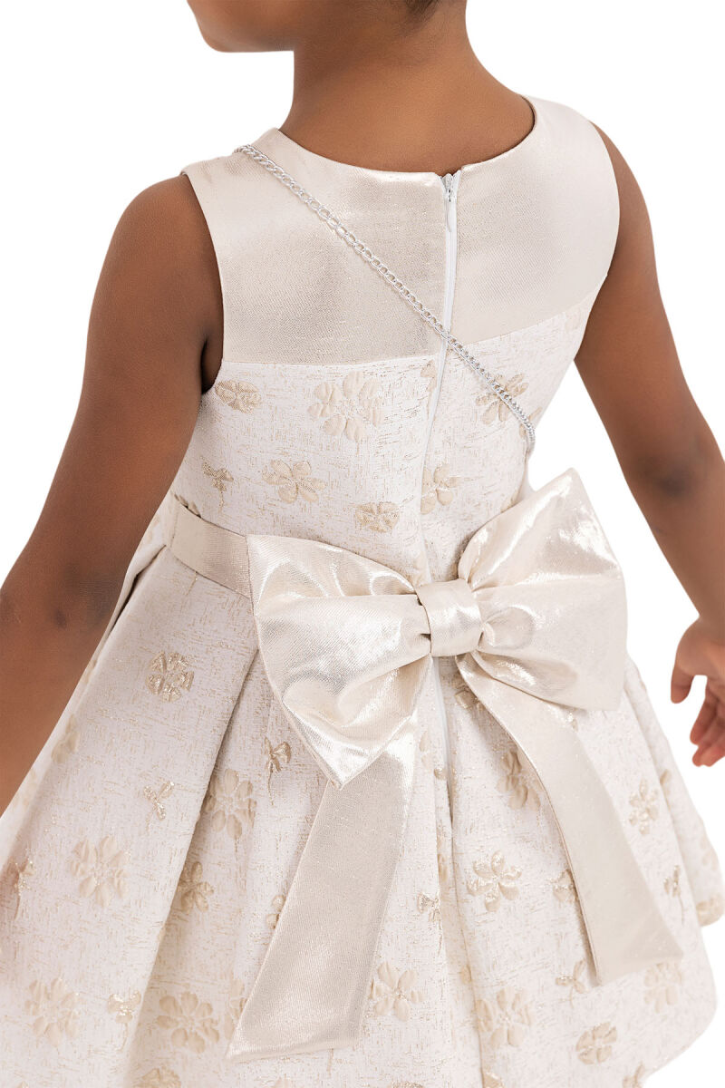 Gold Sleeveless Cutting Dress for Girls 2-6 AGE 33307PR - 6