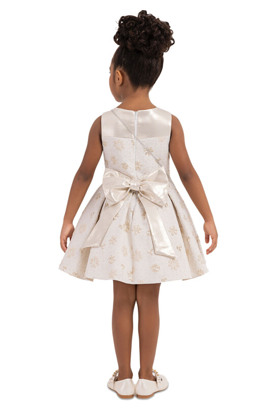Gold Sleeveless Cutting Dress for Girls 2-6 AGE 33307PR - 7