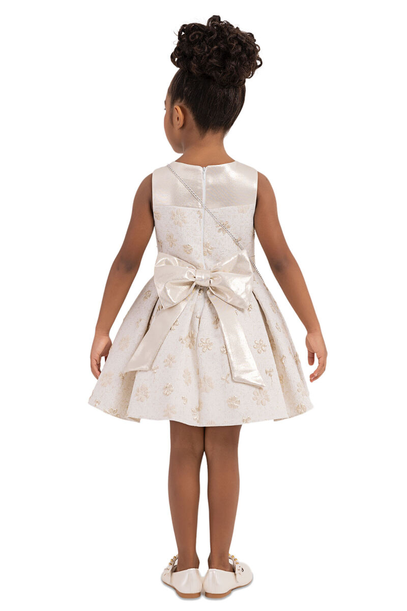 Gold Sleeveless Cutting Dress for Girls 2-6 AGE 33307PR - 7
