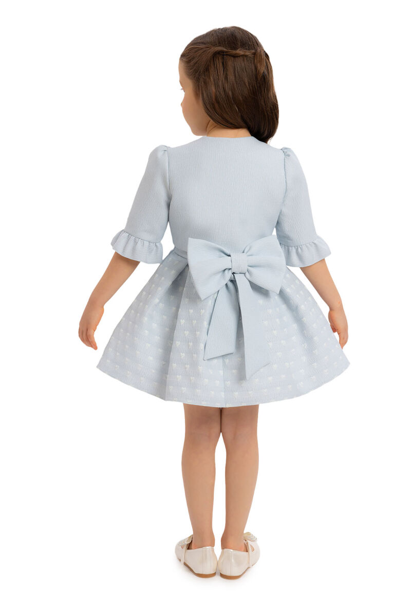 Blue Heart Jacquard Girl Child Bolero Dress 6-24 MONTH 34180PR - 5