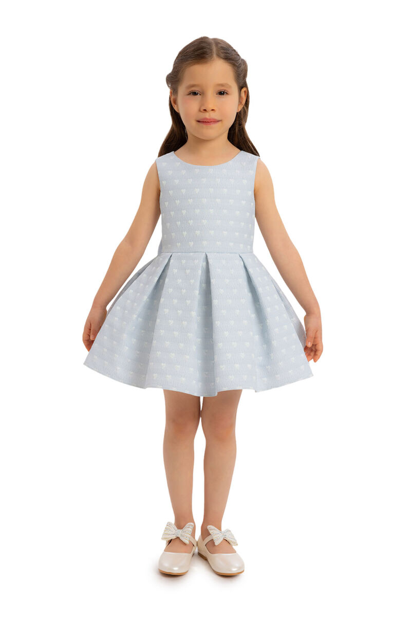 Blue Heart Jacquard Girl Child Bolero Dress 6-24 MONTH 34180PR - 6