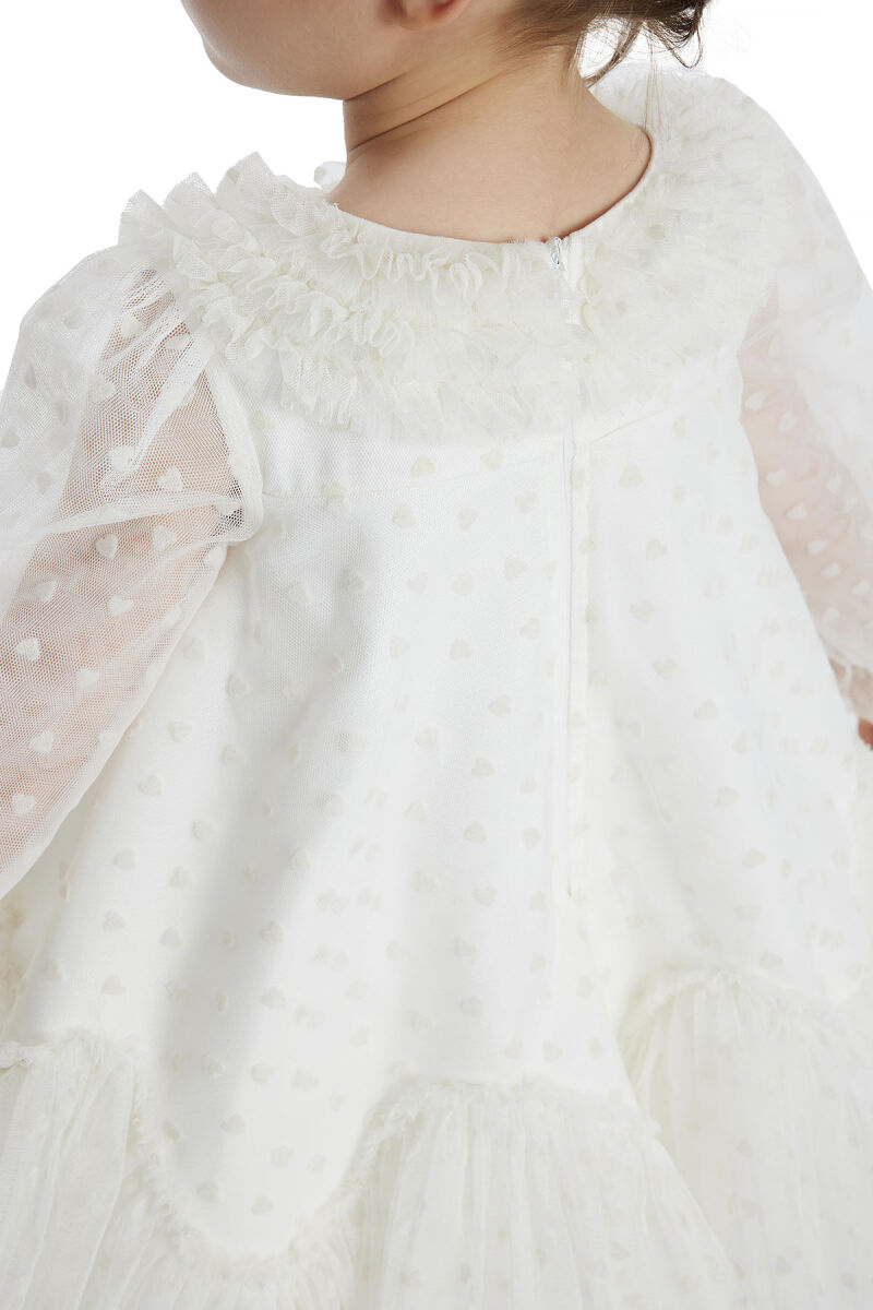Ecru Ruffled Girls Dress 6-24 MONTH 34162PR - 7