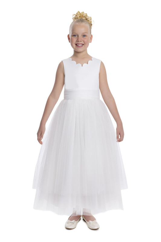 Ecru Girls Tulle Maxi Dress 8-12 AGE 34112PR - 1