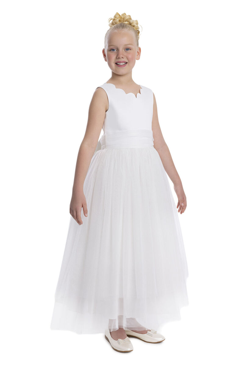 Ecru Girls Tulle Maxi Dress 8-12 AGE 34112PR - 2
