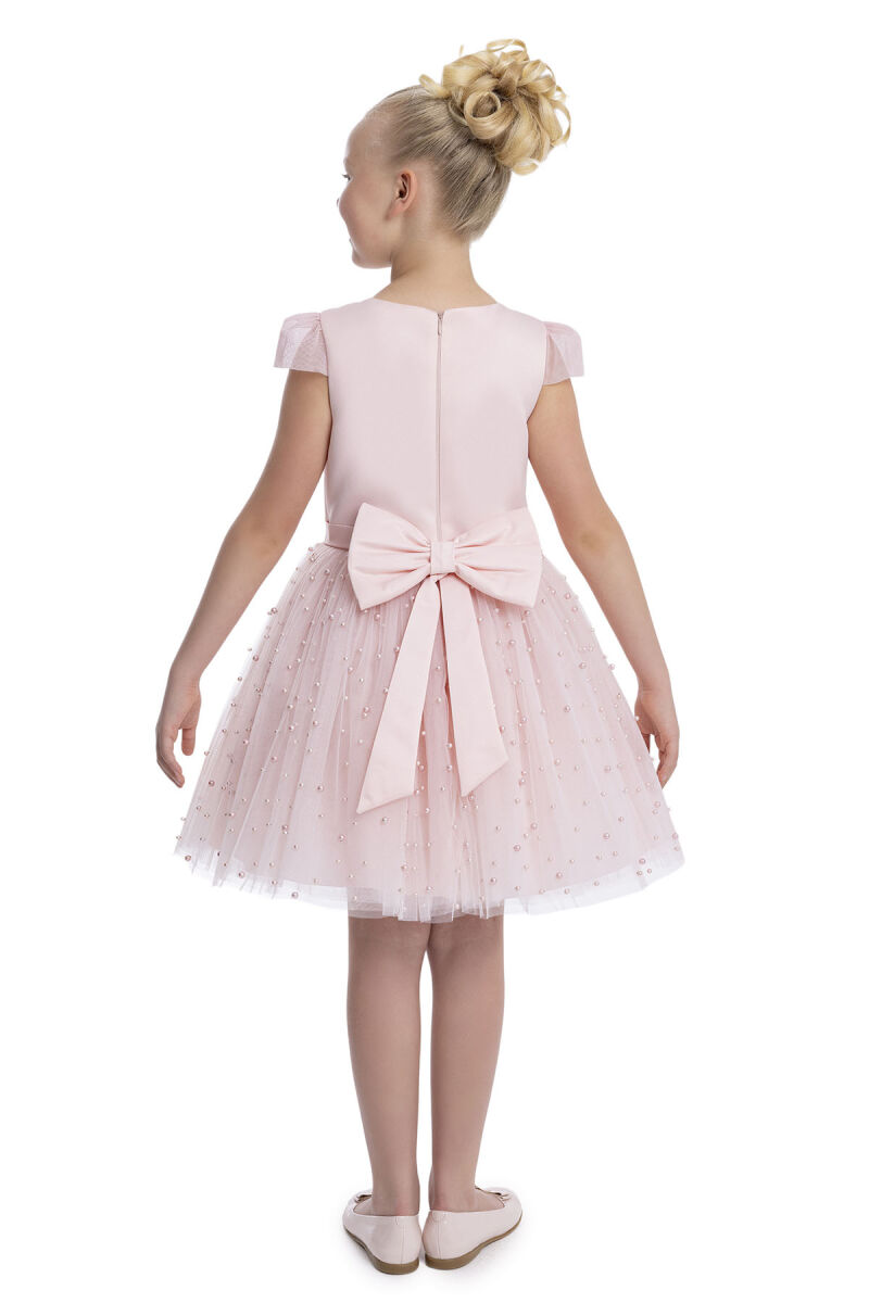 Powder Heart Neckline Girl's Dress 8-12 AGE 34056PR - 6