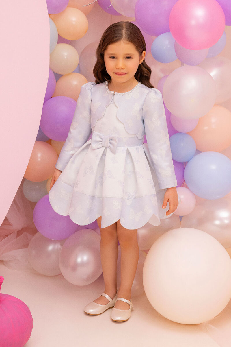Blue Dress with Bolero for Girls 6-24 MONTH 34236PR - 1