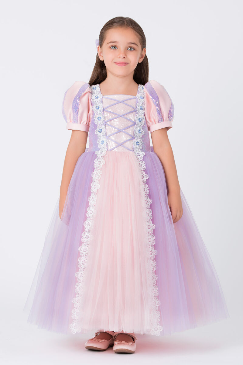 Colourful Girls Powder-Lilac Princess Costume 3-7 AGE 35018PR - 1