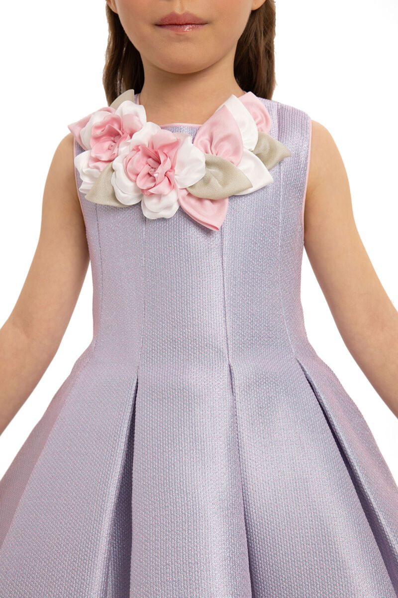 Lilac Girls Dress with Hair Accessory 3-7 AGE 35425PR - 4