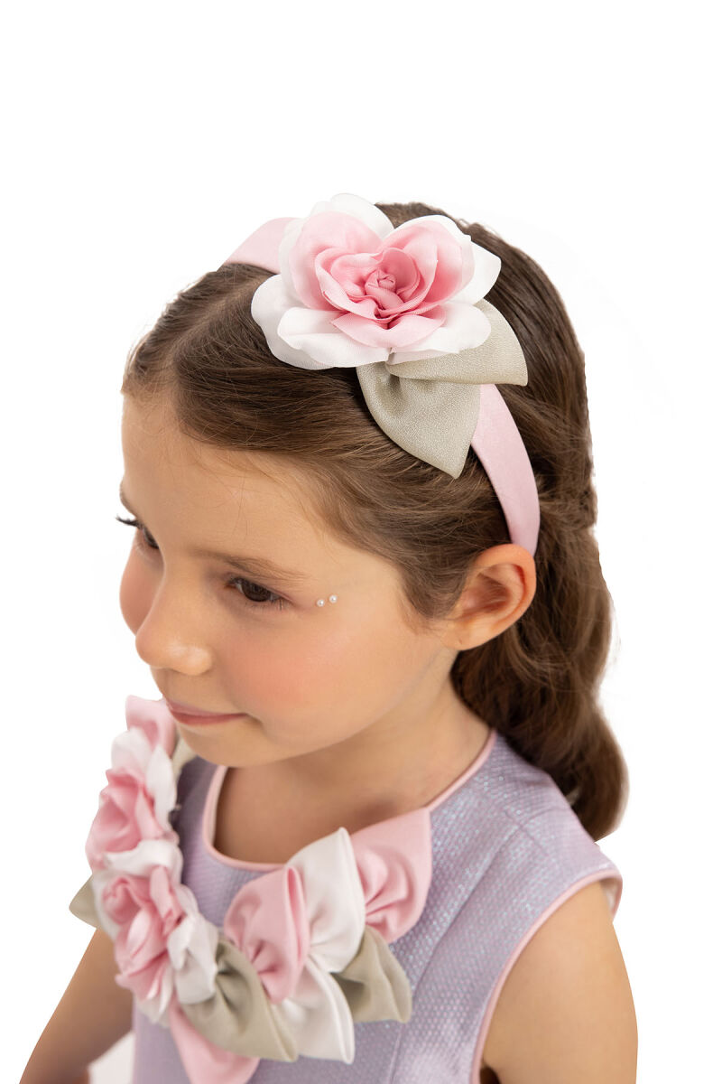 Lilac Girls Dress with Hair Accessory 3-7 AGE 35425PR - 5
