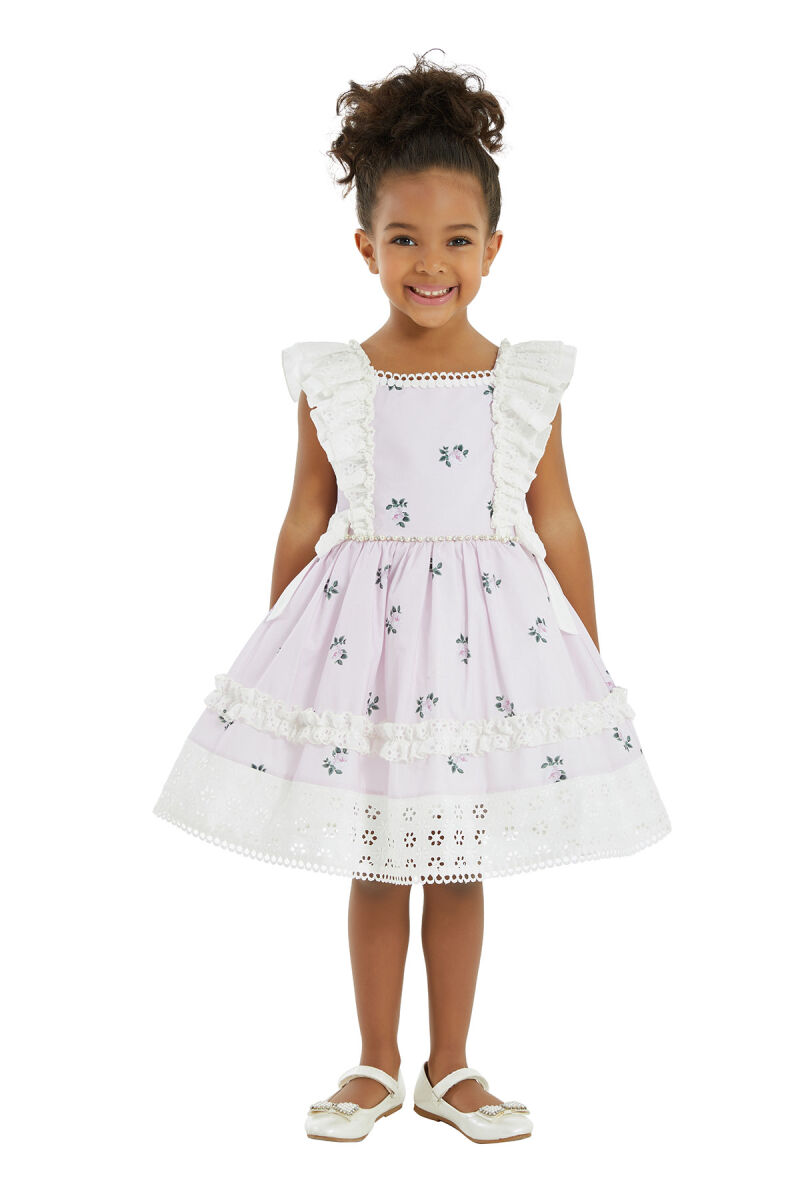Pink Girl Frilly Dress 1-5 AGE 32221PR - 1