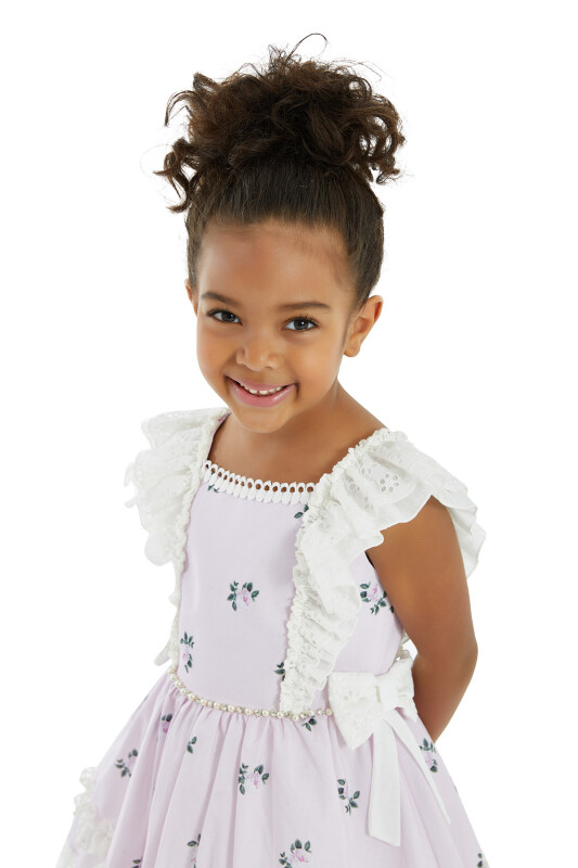 Pink Girl Frilly Dress 1-5 AGE 32221PR - 3