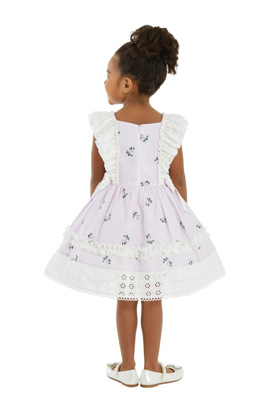 Pink Girl Frilly Dress 1-5 AGE 32221PR - 4