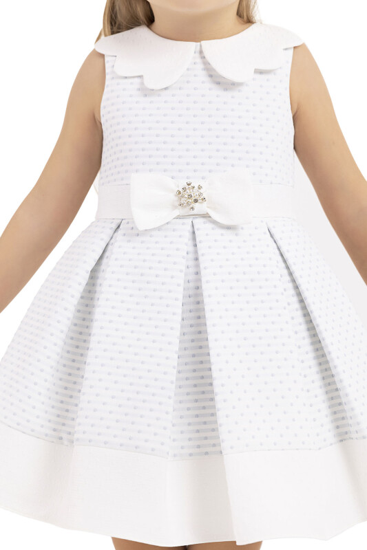 Blue Sleeveless cutting, dress for girls 6-18 MONTH 33212PR - 5