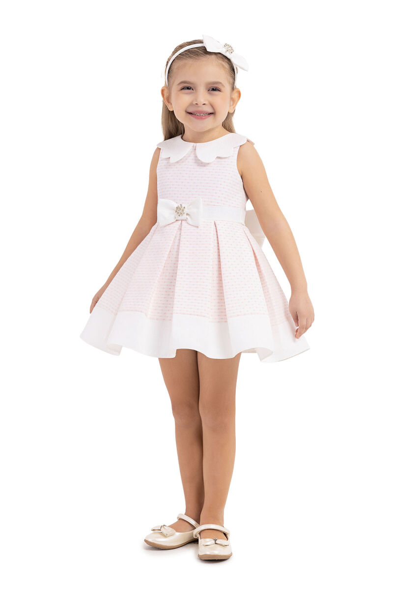 Powder Sleeveless cutting, dress for girls 6-18 MONTH 33212PR - 2
