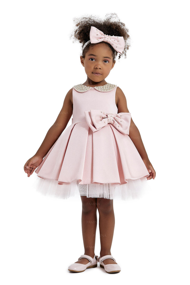 Powder Baby Collored Satin Dress 6-12-18 MONTH 33120PR - 1