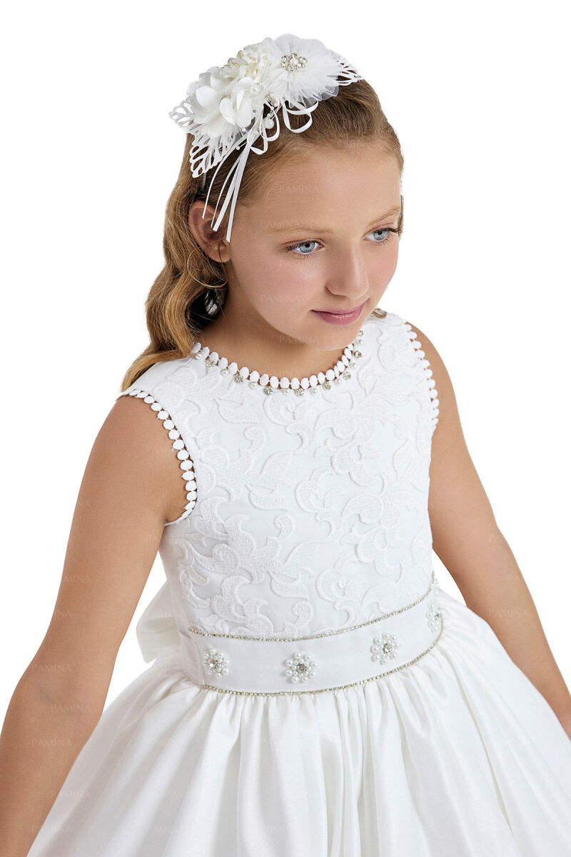 Ecru Laced Dress 8-12 AGE 33154PR - 4