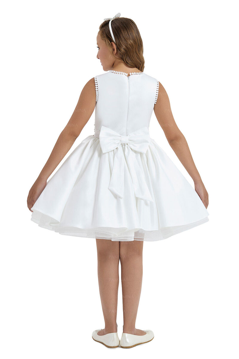 Ecru Laced Dress 8-12 AGE 33154PR - 5