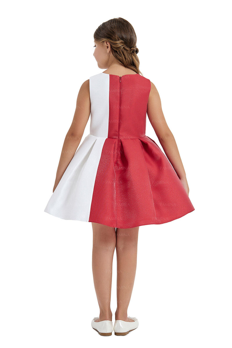 Red Sleeveless Dress with Bolero 4-8 AGE 33033PR - 7